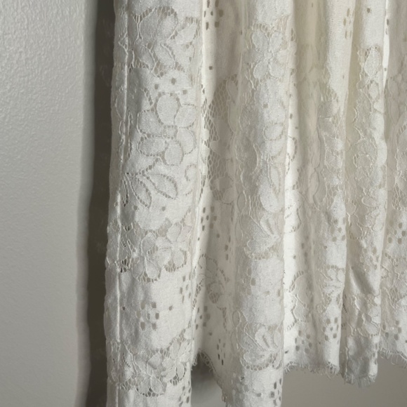 White Altar’d State lace flutter sleeve dress Small floral business bride - Picture 4 of 4